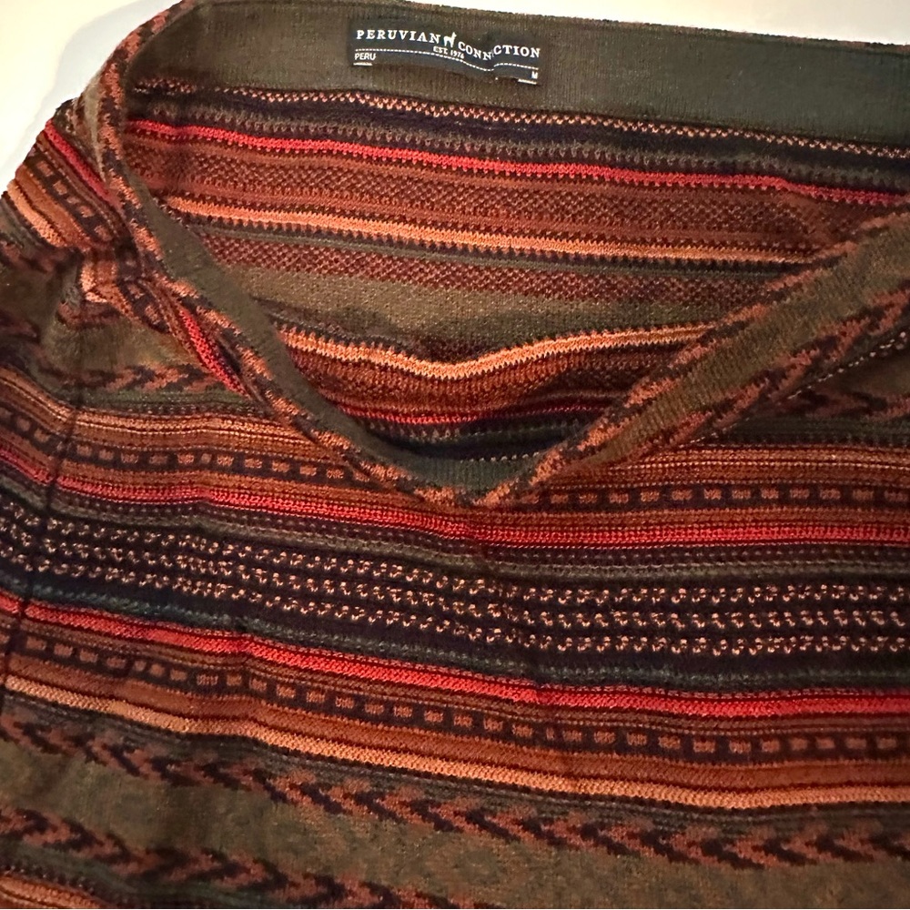 Peruvian Connection Multicolor Striped Pencil Ski… - image 3